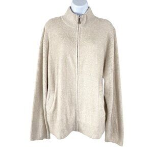 Barefoot Dreams CozyChic‎ Lite Women's Zip Front Jacket Ivory Cream 2X